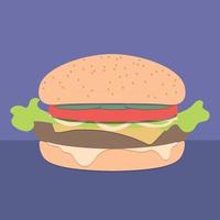 ilustração de clipart de hambúrguer vetor