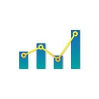 ilustração vetorial de ícone gráfico analítico para trabalho, realização, resultado vetor