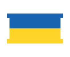 ucrânia bandeira emblema símbolo design nacional europa vetor ilustração abstrata