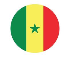 senegal bandeira nacional áfrica emblema ícone ilustração vetorial elemento de design abstrato vetor
