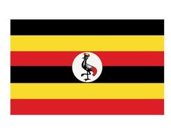 uganda bandeira nacional áfrica emblema símbolo ícone ilustração vetorial elemento de design abstrato vetor