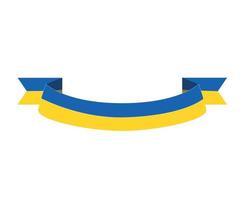 ucrânia bandeira fita emblema nacional europa design símbolo vetor ilustração abstrata