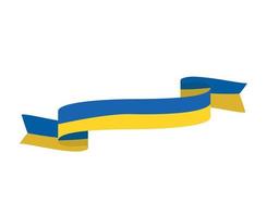 ucrânia nacional europa bandeira fita símbolo emblema abstrato ilustração vetorial design vetor