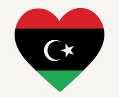 líbia bandeira nacional áfrica emblema coração ícone ilustração vetorial elemento de design abstrato vetor