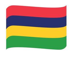 maurícia bandeira nacional áfrica emblema fita ícone ilustração vetorial elemento de design abstrato vetor