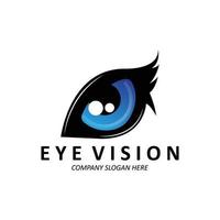 design de logotipo de olhos, visão do mundo, ilustração vetorial de órgãos