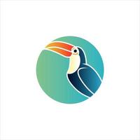 design de ilustração de logotipo de tucano moderno vetor