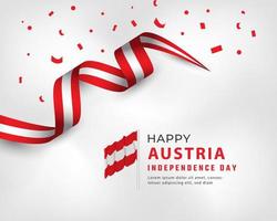 feliz dia da independência de áustria 26 de outubro celebração ilustração vetorial de design. modelo para cartaz, banner, publicidade, cartão de felicitações ou elemento de design de impressão vetor