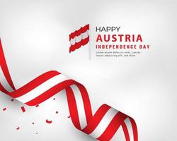 feliz dia da independência de áustria 26 de outubro celebração ilustração vetorial de design. modelo para cartaz, banner, publicidade, cartão de felicitações ou elemento de design de impressão vetor