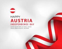 feliz dia da independência de áustria 26 de outubro celebração ilustração vetorial de design. modelo para cartaz, banner, publicidade, cartão de felicitações ou elemento de design de impressão vetor