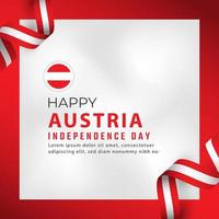 feliz dia da independência de áustria 26 de outubro celebração ilustração vetorial de design. modelo para cartaz, banner, publicidade, cartão de felicitações ou elemento de design de impressão vetor