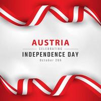 feliz dia da independência de áustria 26 de outubro celebração ilustração vetorial de design. modelo para cartaz, banner, publicidade, cartão de felicitações ou elemento de design de impressão vetor