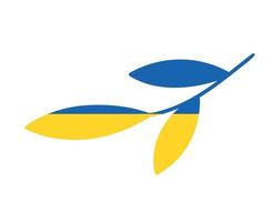 ucrânia símbolo bandeira emblema nacional europa abstrato ilustração vetorial design vetor