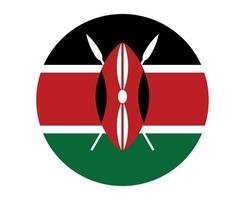 bandeira do quênia emblema áfrica nacional ícone ilustração vetorial elemento de design abstrato
