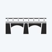 ponte ícone. apropriado para o símbolo de educação. estilo de glifo. design simples editável. vetor de modelo de design. ilustração simples