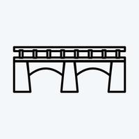 ponte ícone. apropriado para o símbolo de educação. estilo de linha. design simples editável. vetor de modelo de design. ilustração simples
