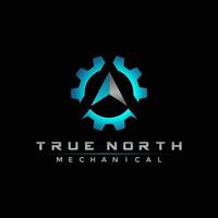 vetor de logotipo mecânico do norte verdadeiro para empresa