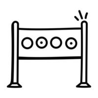 um ícone de design de doodle de obstáculo vetor