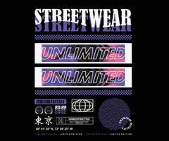 design gráfico estético para camiseta street wear e estilo urbano vetor