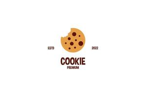 modelo de vetor de design de logotipo de ícone de biscoito de chocolate plano