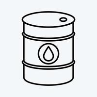 barril de óleo de ícone. apropriado para o símbolo de educação. estilo de linha. design simples editável. vetor de modelo de design. ilustração simples