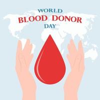dia mundial do doador de sangue, 14 de junho. ilustração vetorial. vetor
