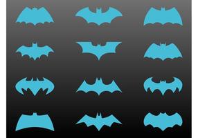 Conjunto logos de batman vetor