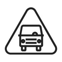 ícone de linha de sinal de parada de ônibus vetor