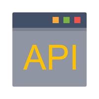 api ícone multicolorido plano vetor