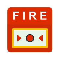 ícone multicolorido plano de alarme de incêndio vetor
