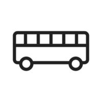 ícone de linha de ônibus de brinquedo vetor