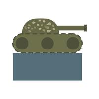 ícone multicolorido plano de exibição de tanque vetor
