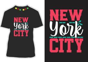 design de camiseta de citações motivacionais de nova york vetor