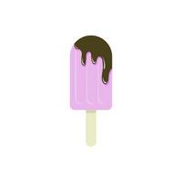 ilustração vetorial de sorvete. saborosa comida de verão. estilo de cor plana vetor