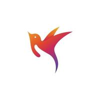 ilustração em vetor logotipo de cuidados com pássaros. perfeito para caridade, pet shop ou empresa de animais. estilo gradiente colorido