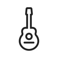 ícone de linha de guitarra vetor