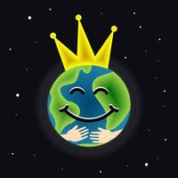 feliz Dia da Terra. conscientização sobre a importância de proteger a terra com ilustrações vetoriais para campanhas, banners e muito mais vetor