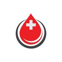 logotipo da ilustração de sangue vetor