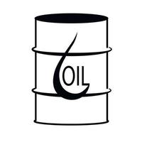 ilustração de estoque vetorial de barril de petróleo. Isolado em um fundo branco. o símbolo do refino de petróleo, ouro negro, gasolina, combustível. vetor