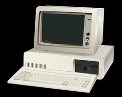 unidade de computador antiga com um monitor vetor