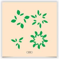logotipo de folha de árvore verde modelo elegante premium vetor eps 10