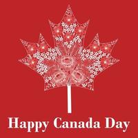 lindo cartaz de feliz dia do canadá vetor