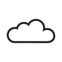 ícone de linha de nuvem vetor