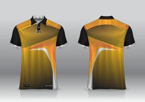 design uniforme de camisa pólo, pode ser usado para badminton, golfe em vista frontal, vista traseira. vetor de maquete de jersey, design premium muito simples e fácil de personalizar