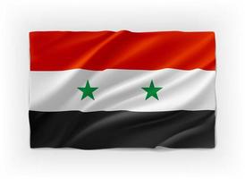 bandeira da Síria. objeto de vetor 3D isolado no fundo branco