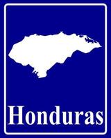 assine como um mapa de silhueta branca de honduras vetor