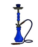 cachimbo de água azul desenhado à mão. vetor