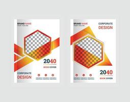 modelo de design de capa de livro corporativo de negócios criativos de fundo de cidade em a4 vetor