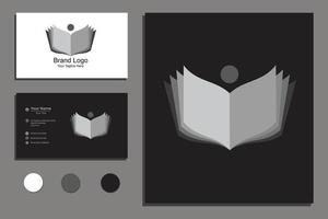 logotipo de livro de vetor abstrato