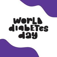 ilustração criativa, pôster ou banner de conscientização do dia mundial do diabetes. ilustração em vetor estoque isolado no fundo branco.
